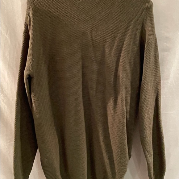 Men’s Medium Merokeety army green crewneck sweater EUC - Picture 3 of 3